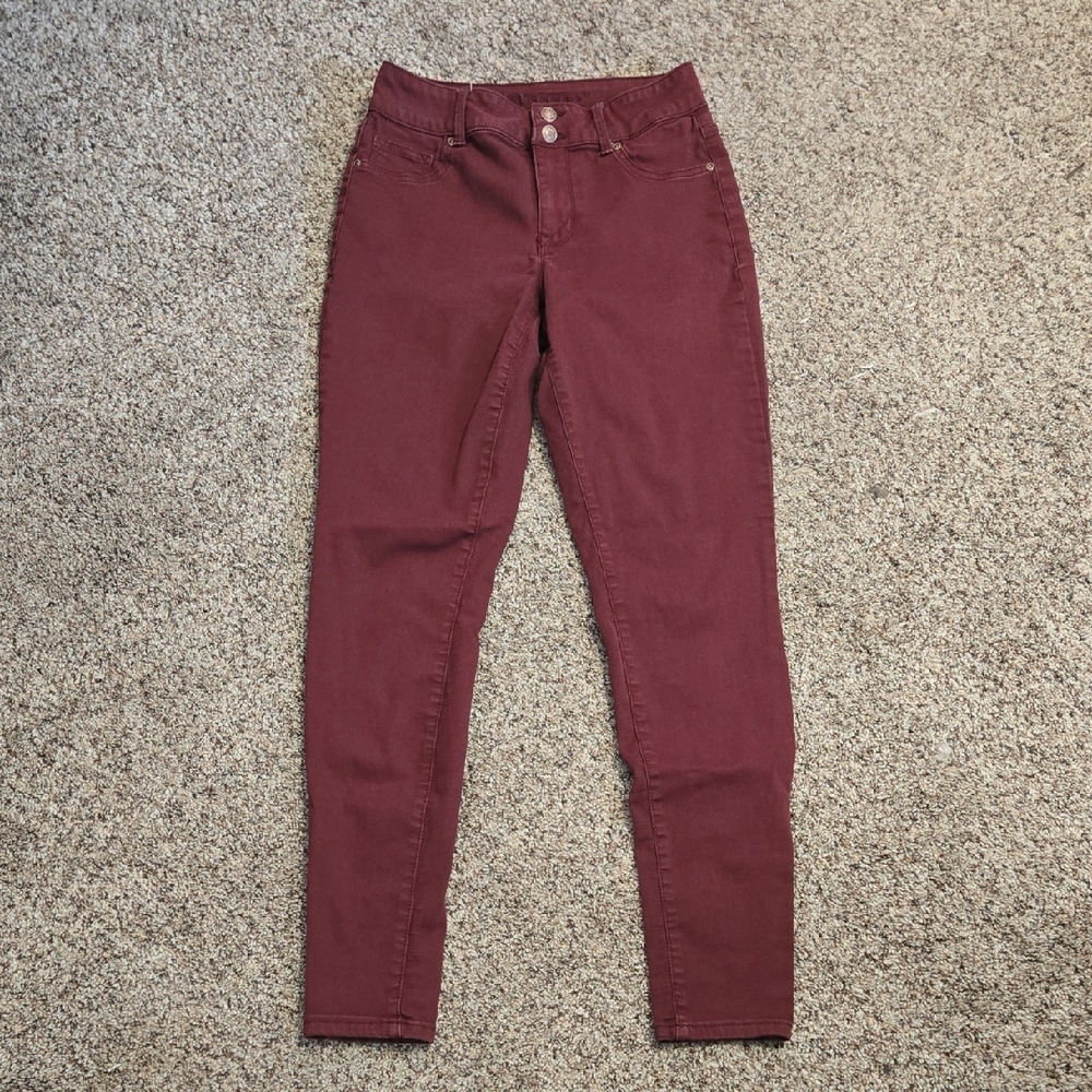 Maurices Dark Red Skinny Jeans